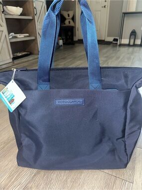 NWT Moroccan Oil Blue Nylon Large Travel Carryall Bag